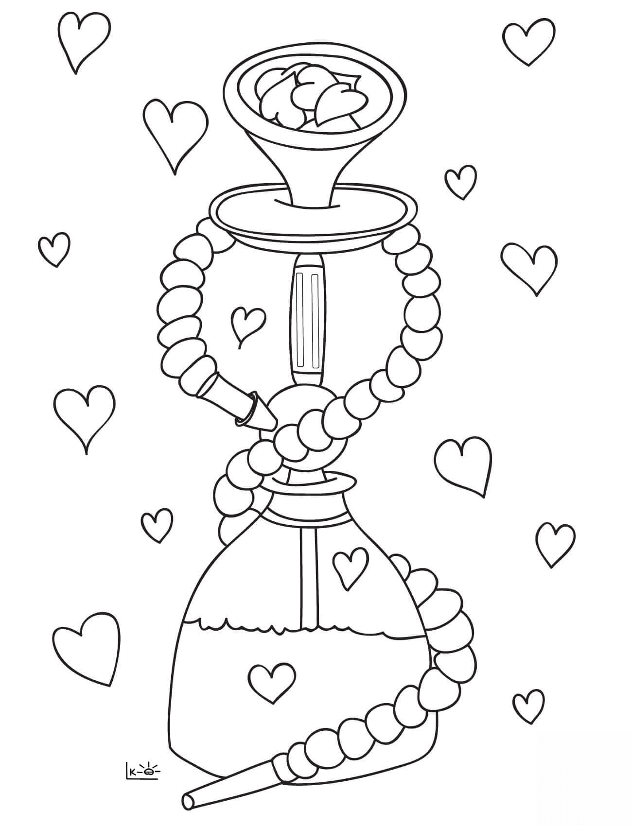Hookah with Hearts