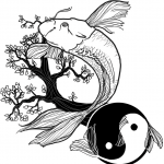 Fish Yin and Yang Tattoo