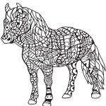 Horse Zentangle