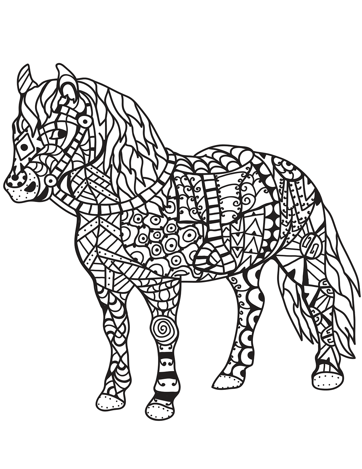 Horse Zentangle