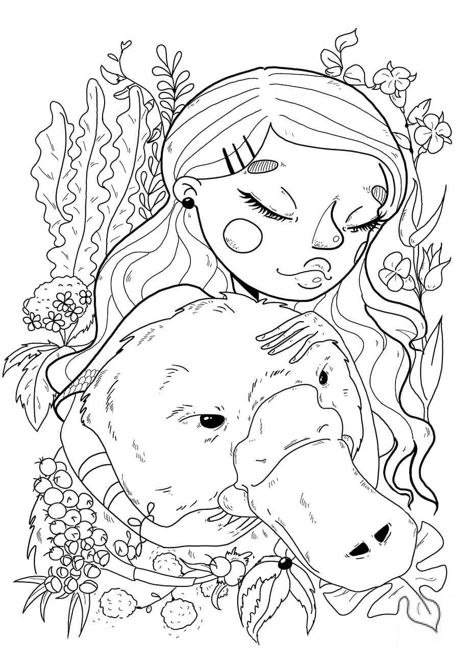 A Girl with a Platypus