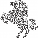 Rearing Horse Zentangle
