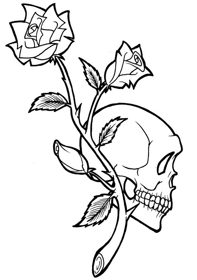 Rose and Skull Tattoo