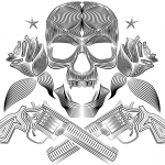 Skull, Roses, and Guns