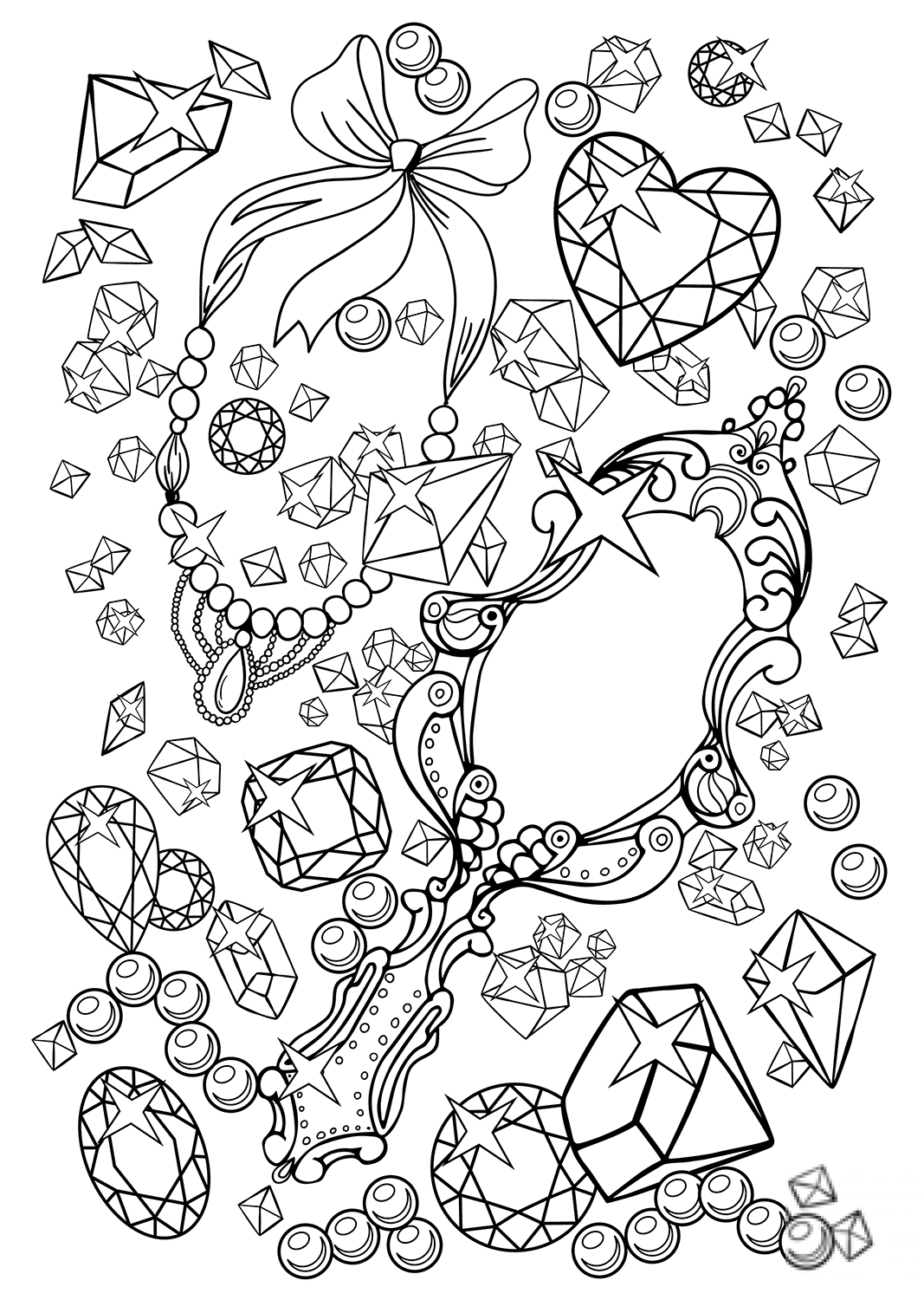 Gemstones and Vanity Mirror