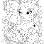 A Girl with a Parrot