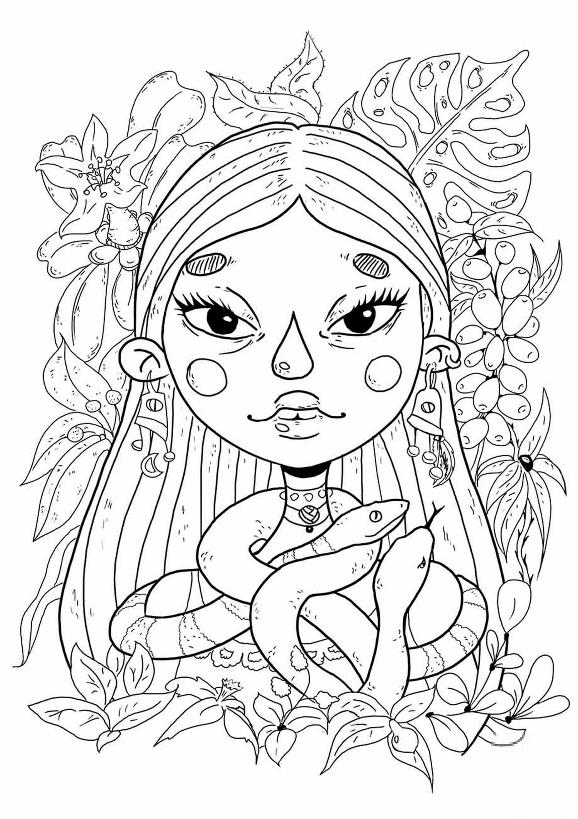 A Girl with a Serpent