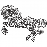 Galloping Horse Zentangle