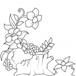 Forest Flowers near the Stump