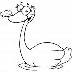 Cartoon Swan