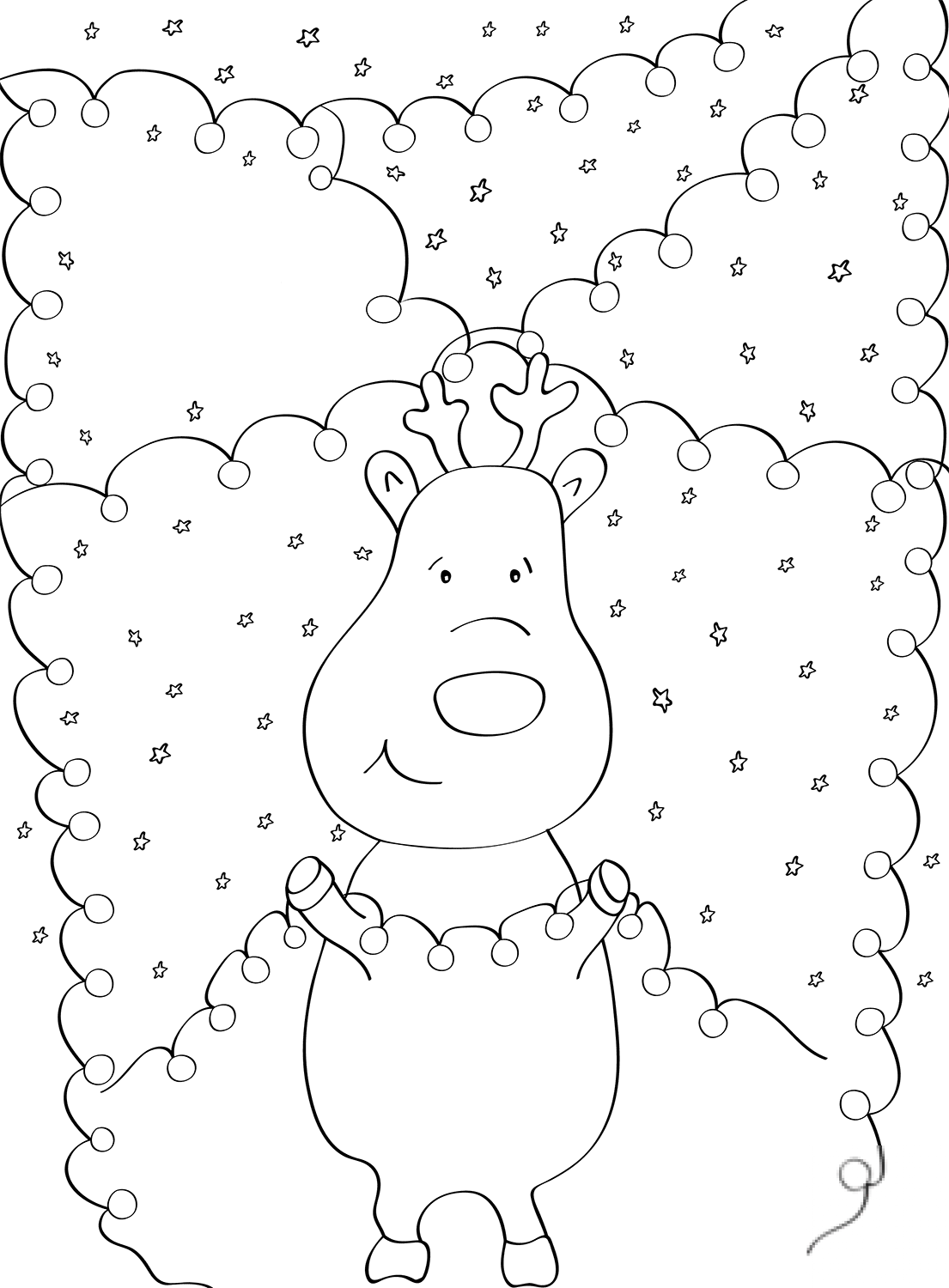 Reindeer with Christmas Lights