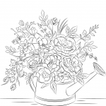 Flowers in Watering Can