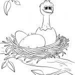 Cute Newly Hatched Chick in Nest