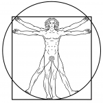 Człowiek witruwiański, Leonardo da...