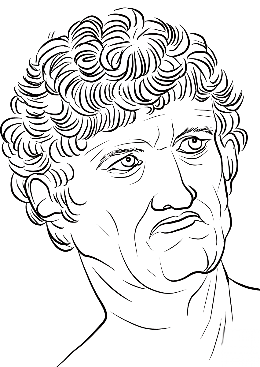 Head of a Man by Leonardo Da Vinci