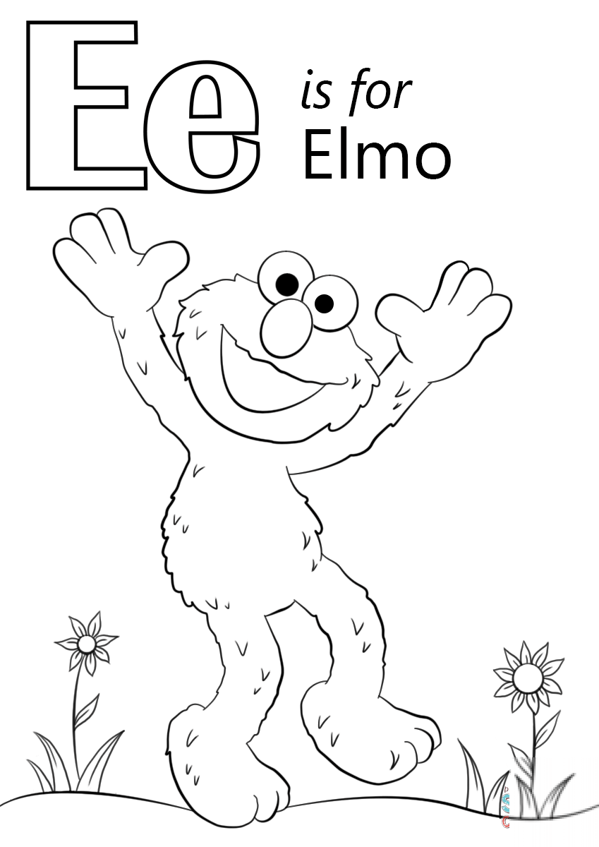 kolorowanka Letter E