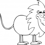 Animowany radosny lew