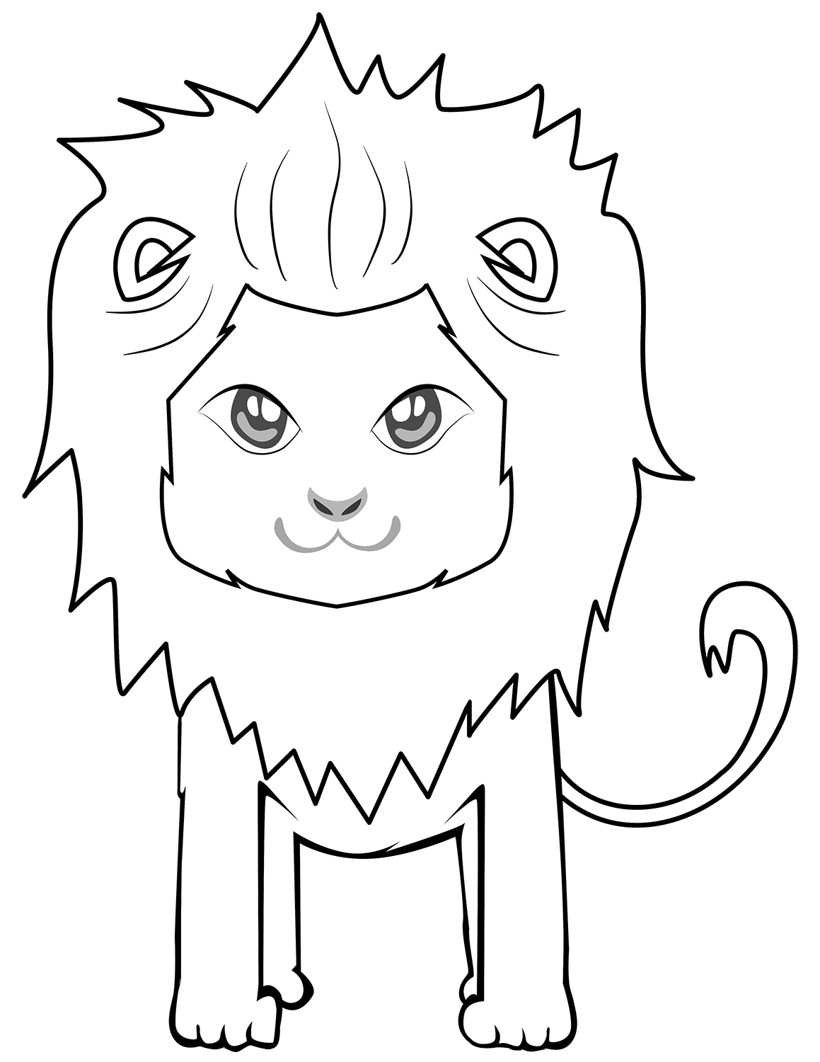 Cute Cartoon Lion