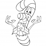 Cartoon Candy Cane Character