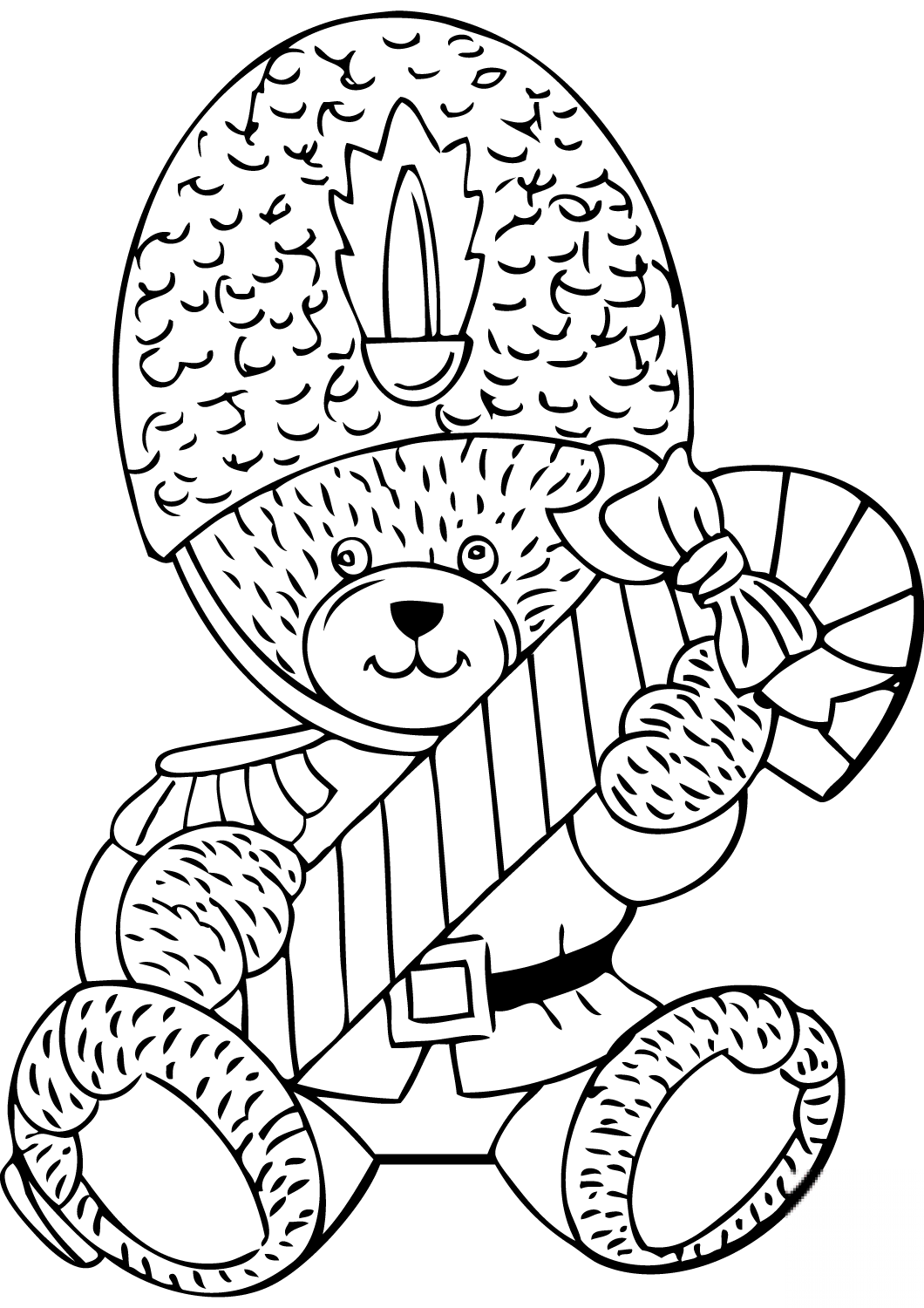 Teddy Bear with Candy Cane