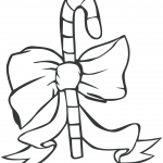 Christmas Candy Cane with Bow