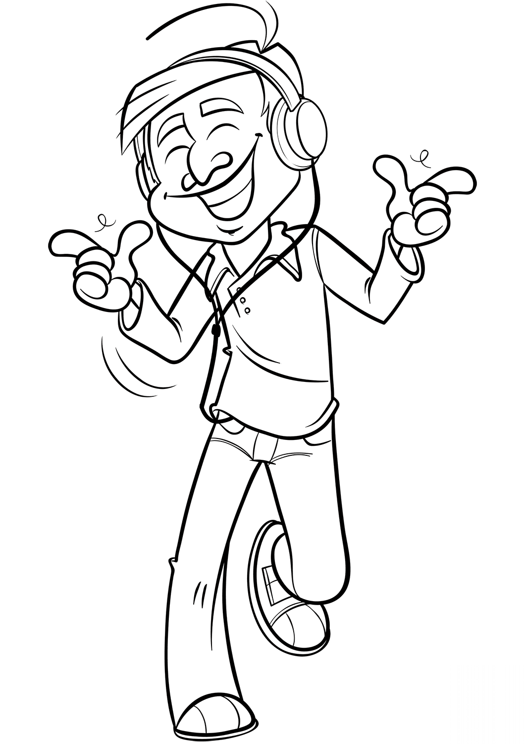 Man Listening to Music