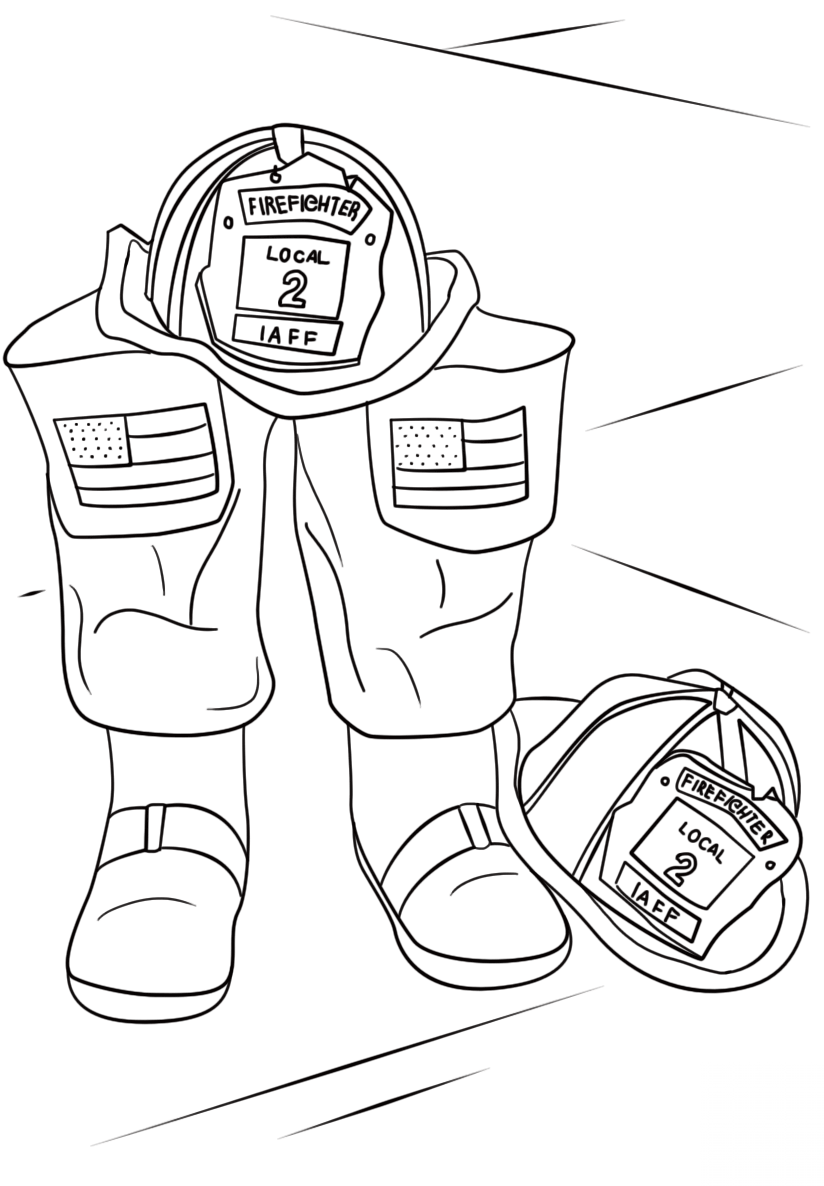 Firefighter Helmet and Boots