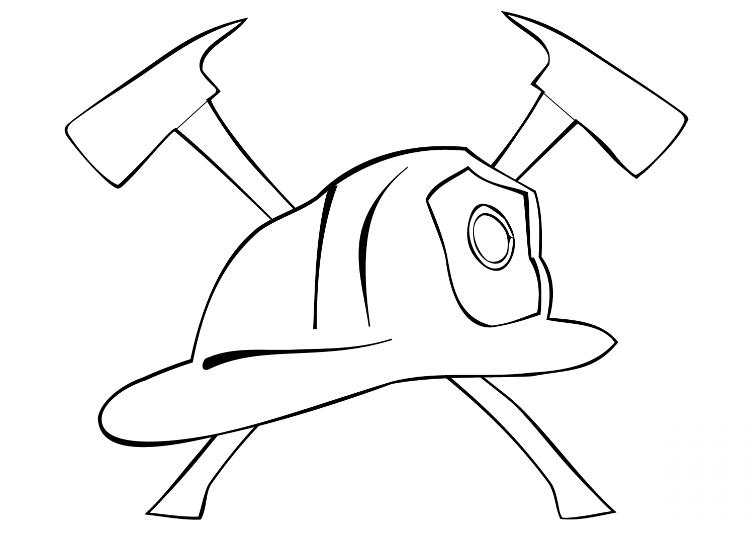 Fireman Helmet and Axes