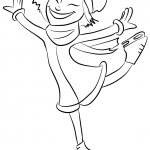 Cartoon Ice Skater Girl