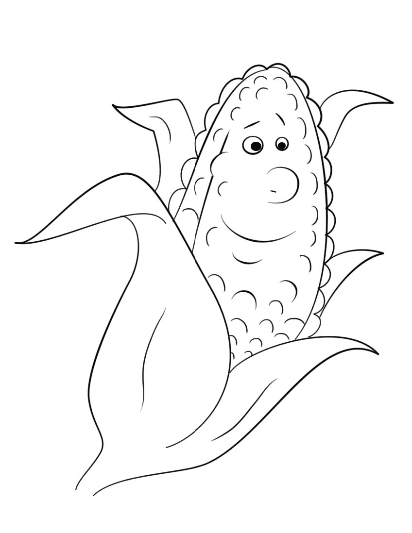 Ear of Corn Cartoon Character
