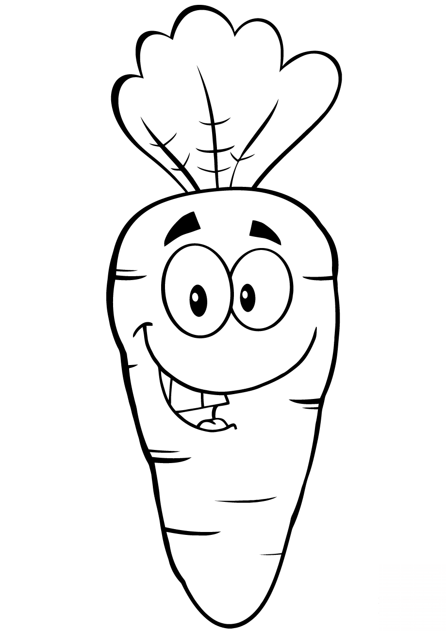 Happy Cartoon Carrot