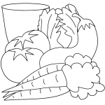 Carrots, Tomatoes, Eggplant and Salad