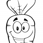 Cute Happy Cartoon Carrot Character