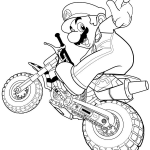 Mario Rides a Motorbike