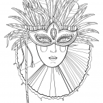 Piękna kobieta w masce karnawałowej