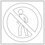 "No Pedestrians" Sign in Mexico