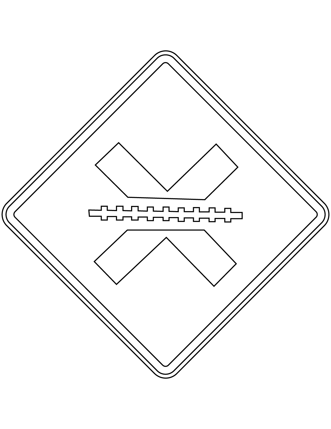 "Railroad Crossing" Sign in Mexico