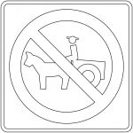 "No Animal Powered Vehicles" Sign...