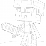 Steve Diamentowa Zbroja z Minecraftu