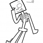 Animowany Kościotrup z Minecraftu