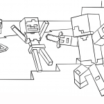 Steve kontra Kościotrup z Minecraftu