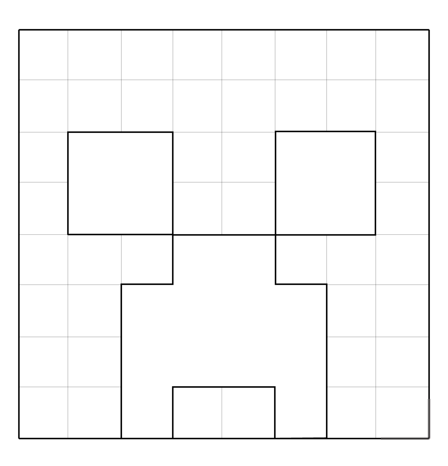 Twarz Pełzaka  z Minecraftu