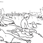 Kąpiący się w Asnieres, Georges Seurat