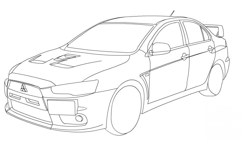 kolorowanka Mitsubishi