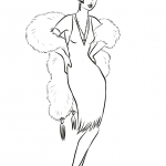 1930's Woman in Cocktail Dress and...