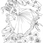 Girl Dancing with a Ribbon