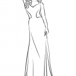 V-Neck Long Prom Dress