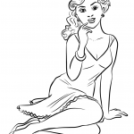 Woman Wearing Cocktail Dress