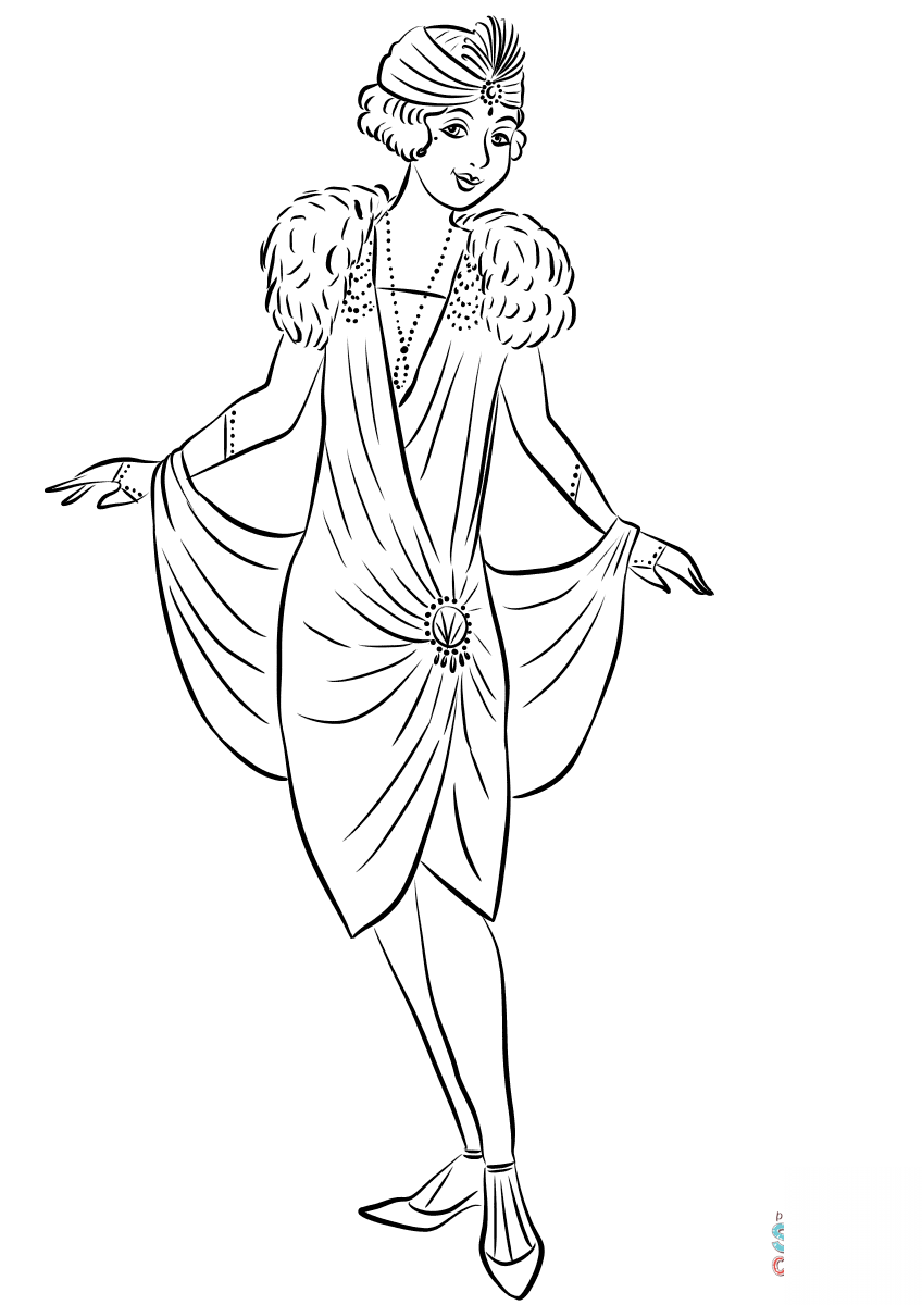 1930's Woman in Cocktail Dress