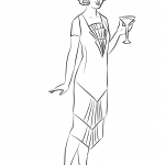 1920's Woman Wearing Cocktail Dress